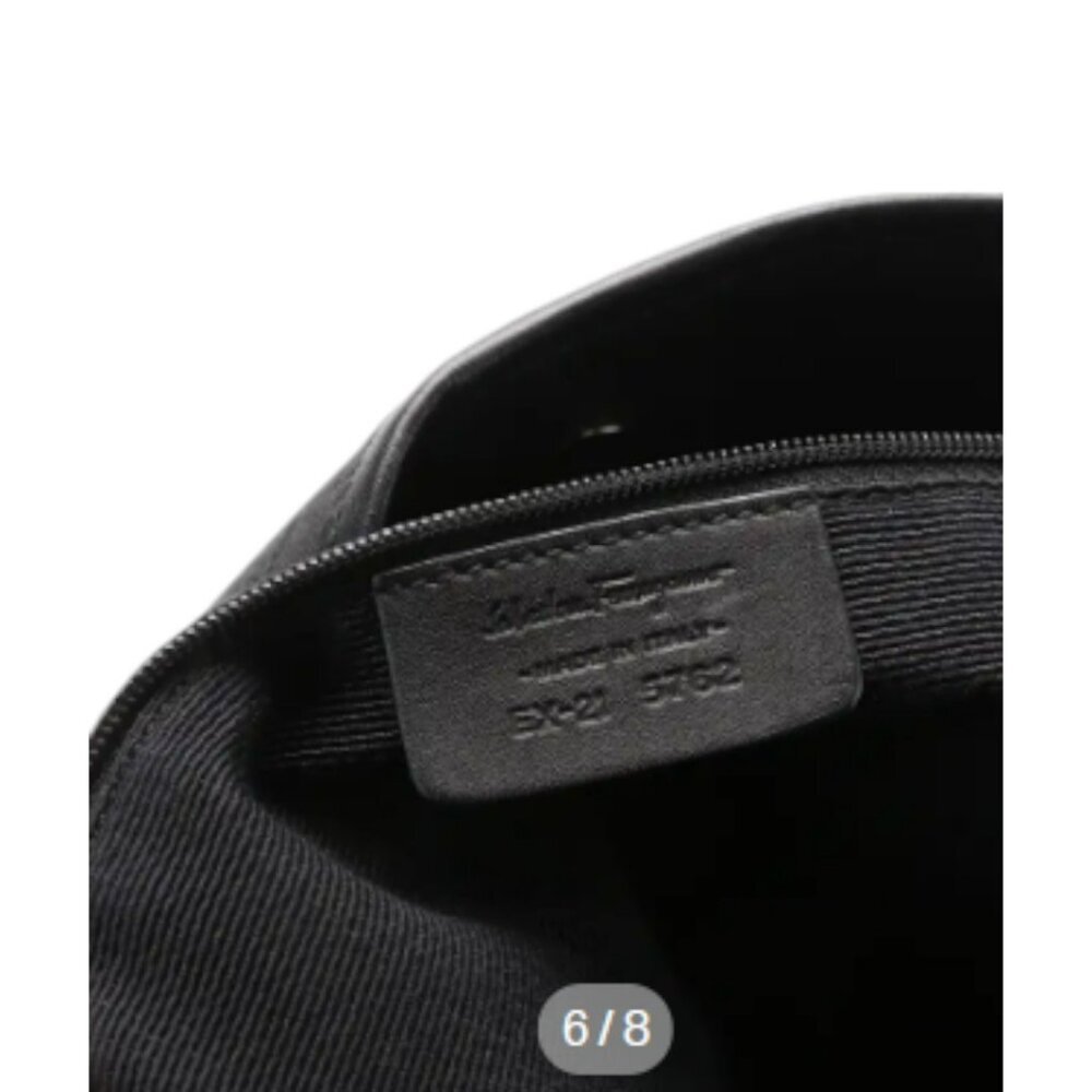 Salvatore Ferragamo Gancini Canvas Shoulder Bag - Picture 14 of 14